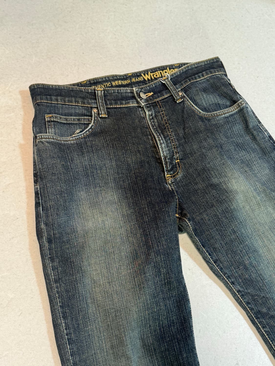 랭글러 wrangler 빈티지 워싱 웨스턴 데님 팬츠 32 상품이미지3