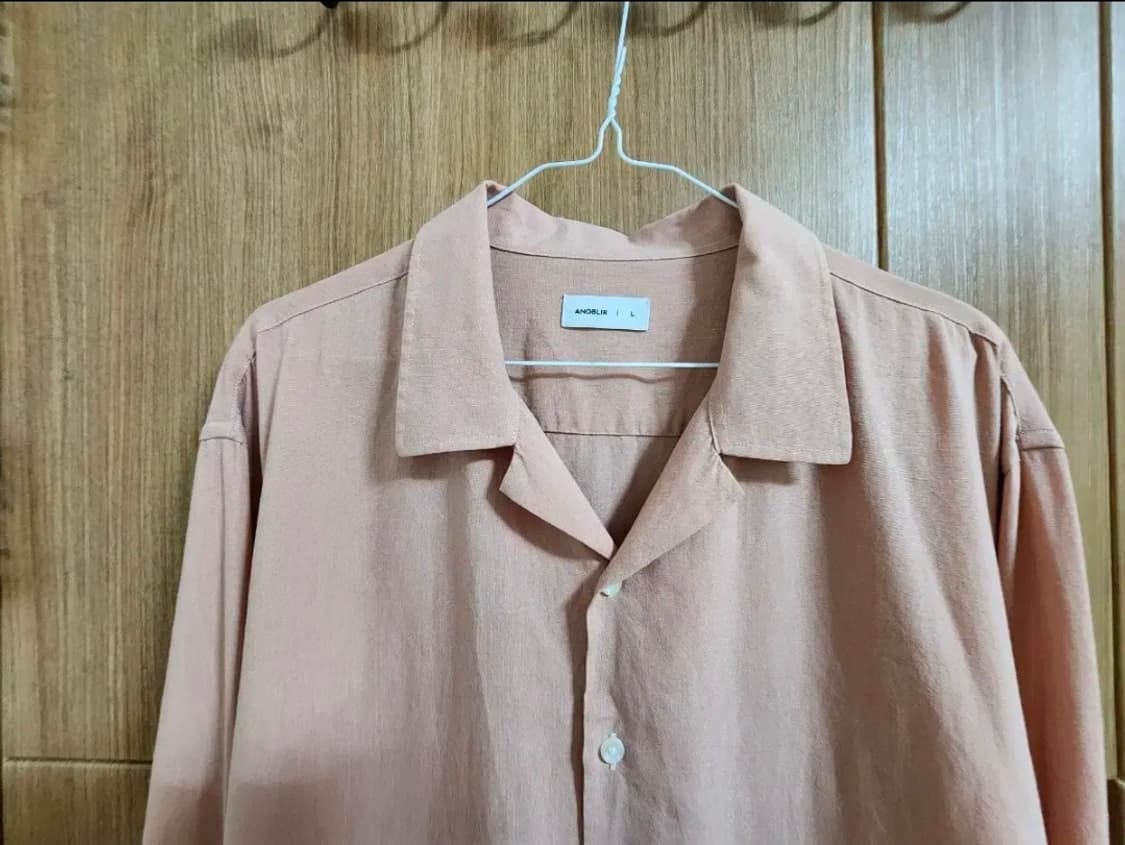 (L)아노블리어 루즈핏 오픈카라 텐셀 린넨 셔츠 상품이미지2
