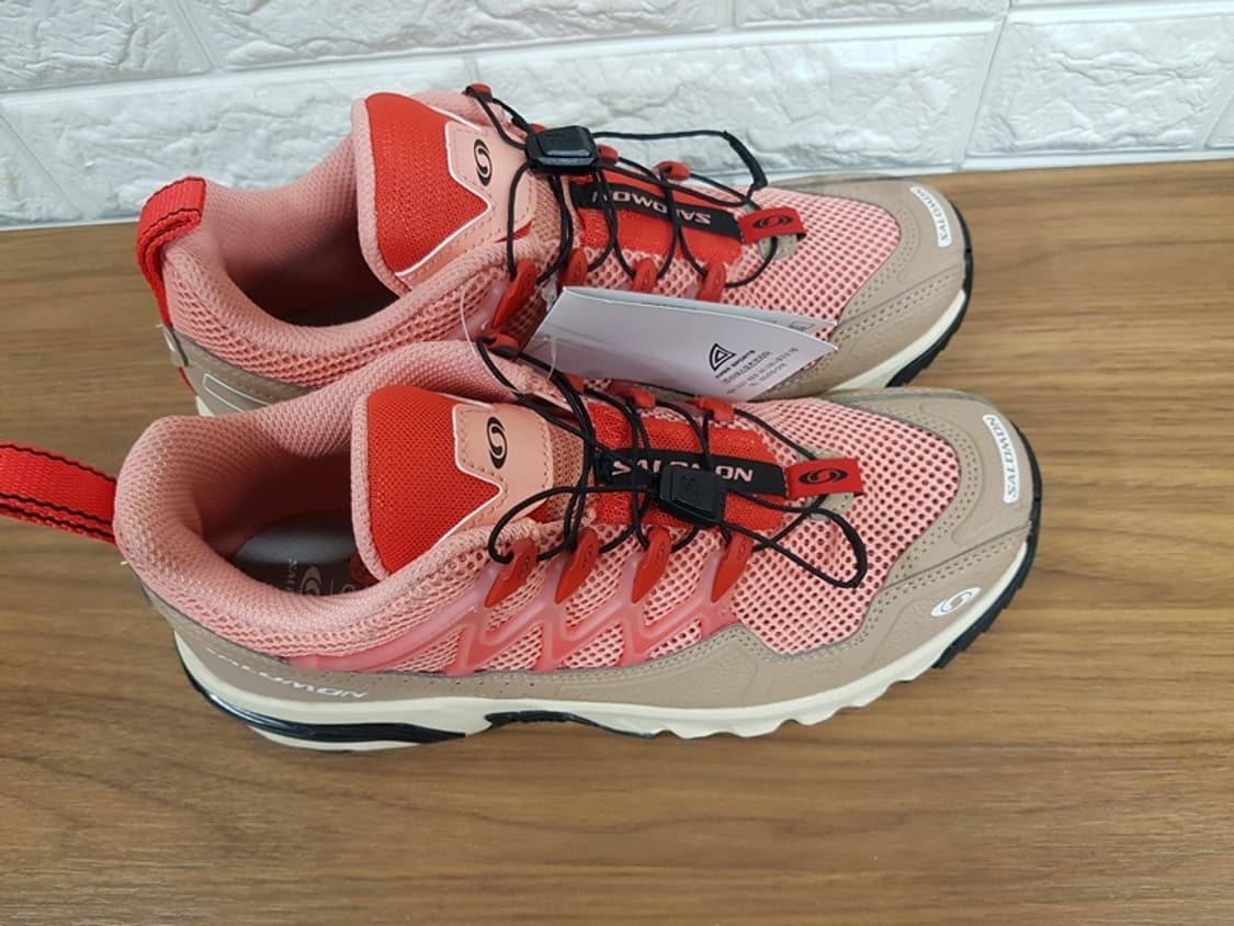 살로몬 운동화 여성250 미착용(ACS+OG 내츄럴 쇼트브레드 포피 레드 상품이미지5