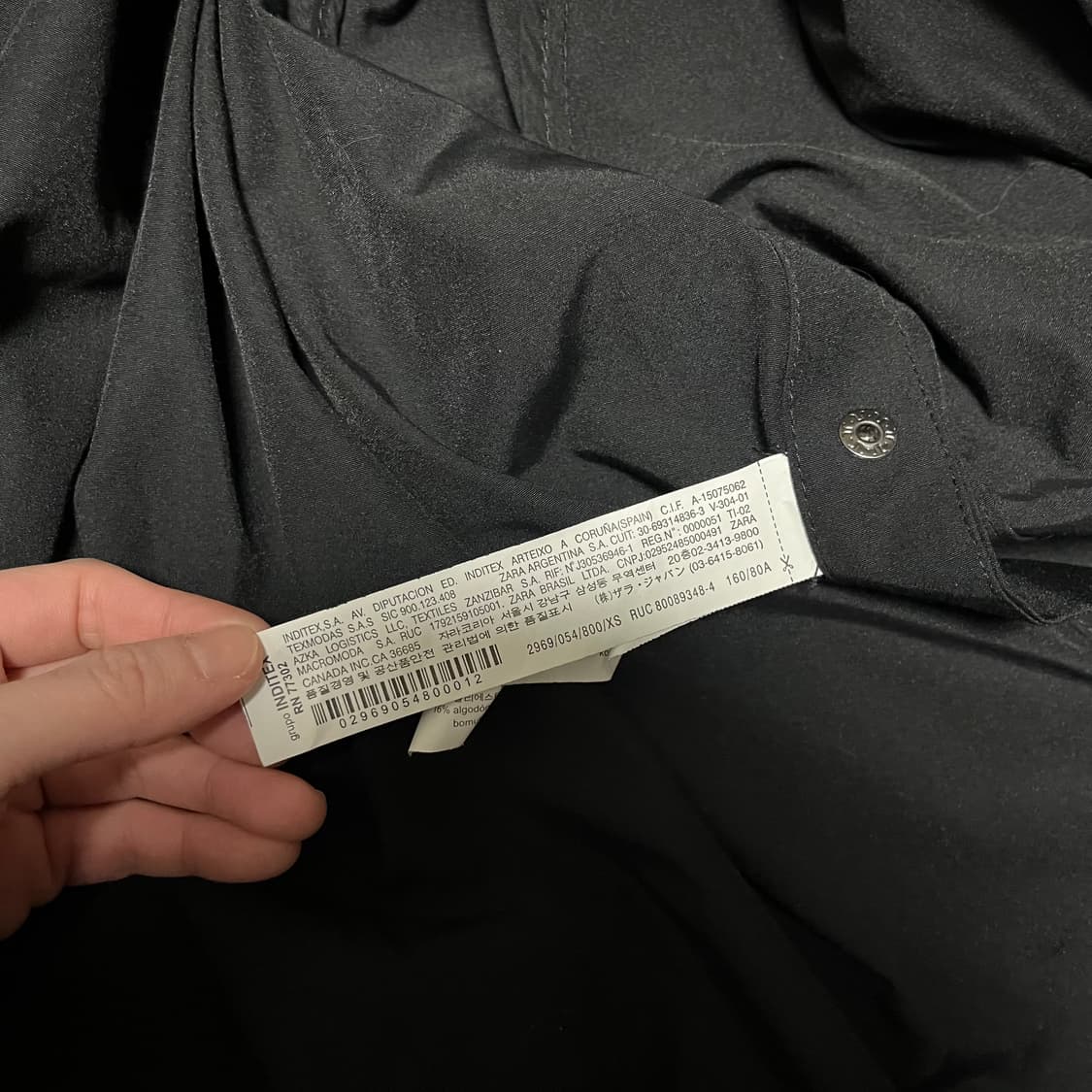 [Zara]자라 오버핏 블랙 야상 상품이미지9