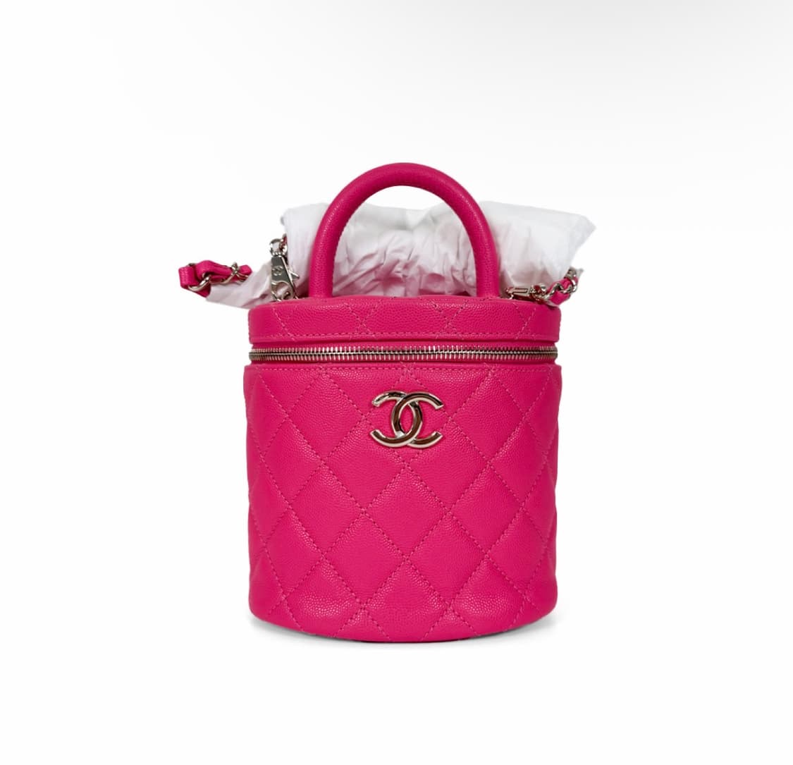 [OS] 샤넬 여성 코코 탑핸들 캐비어 카프스킨 베니티 크로스백 핑크 상품이미지2