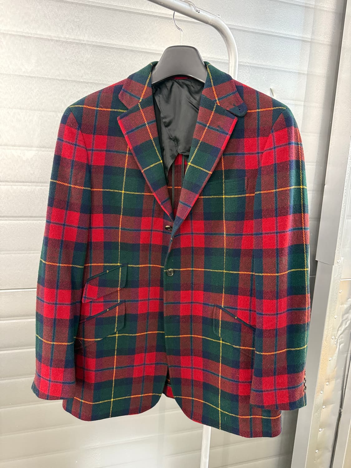 폴로 랄프로렌 이태리 메이드 울 체크 자켓 L 상품이미지2