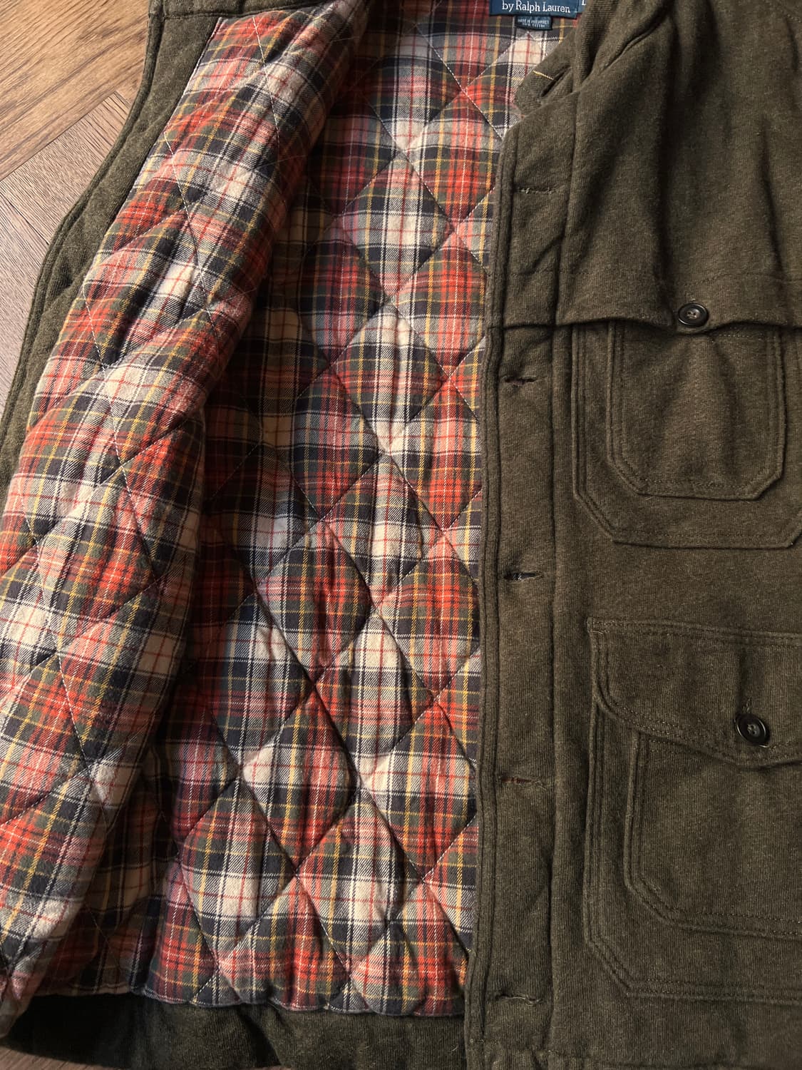 [L]폴로 랄프로렌 체크라이닝 퀼팅 헌팅 베스트 상품이미지6