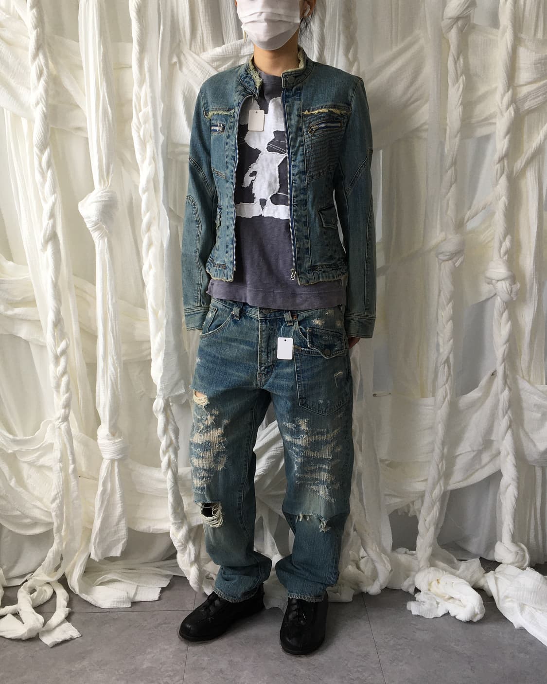Damage point denim pants 상품이미지10