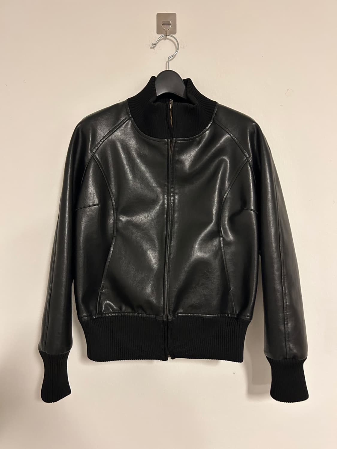 Comptoir des Cotonniers 블랙 가죽 집업 재킷 M(W) 상품이미지1