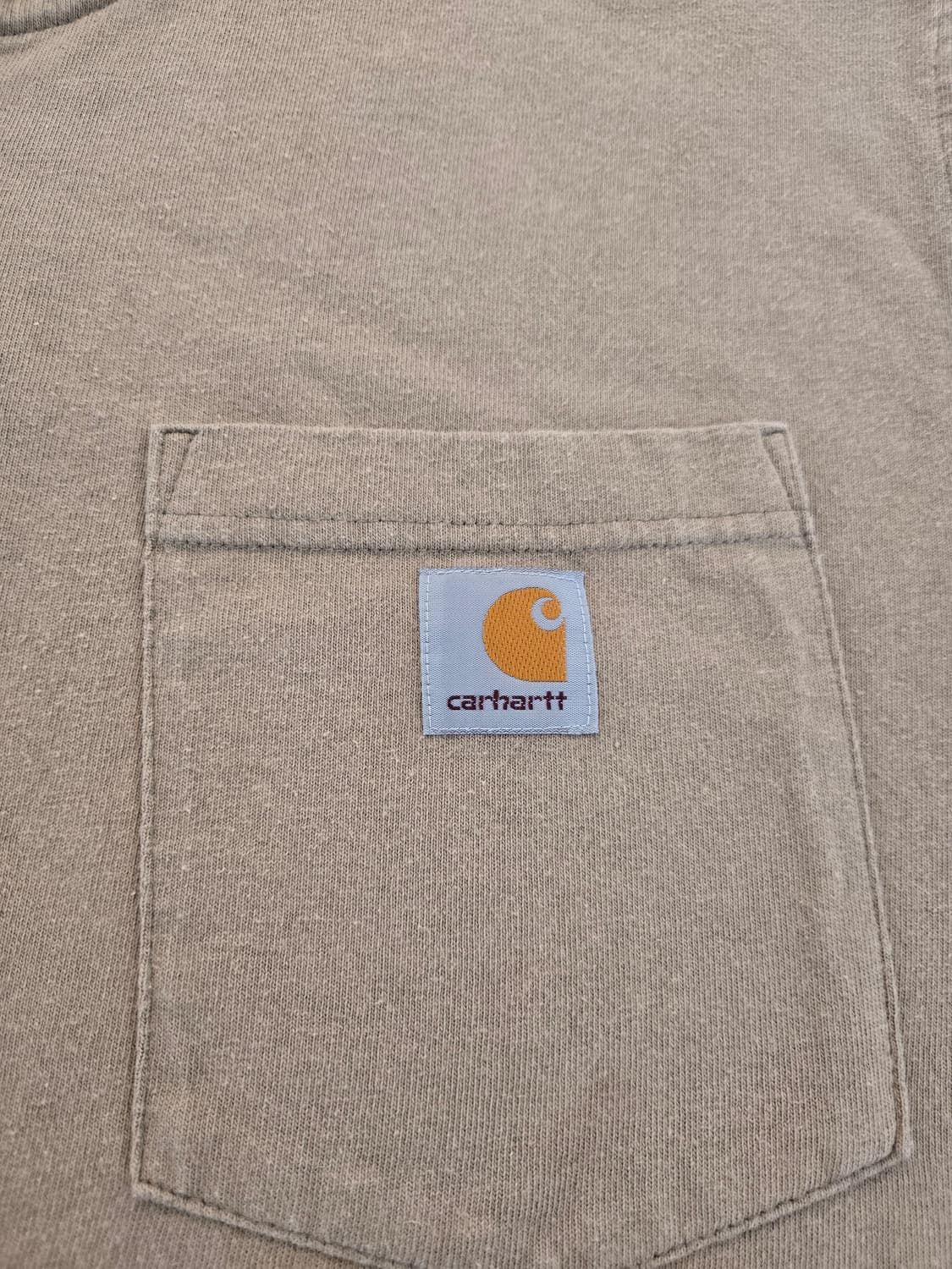 맛있게 익은 칼하트 반팔 헨리넥 티셔츠 베이지 L 상품이미지4