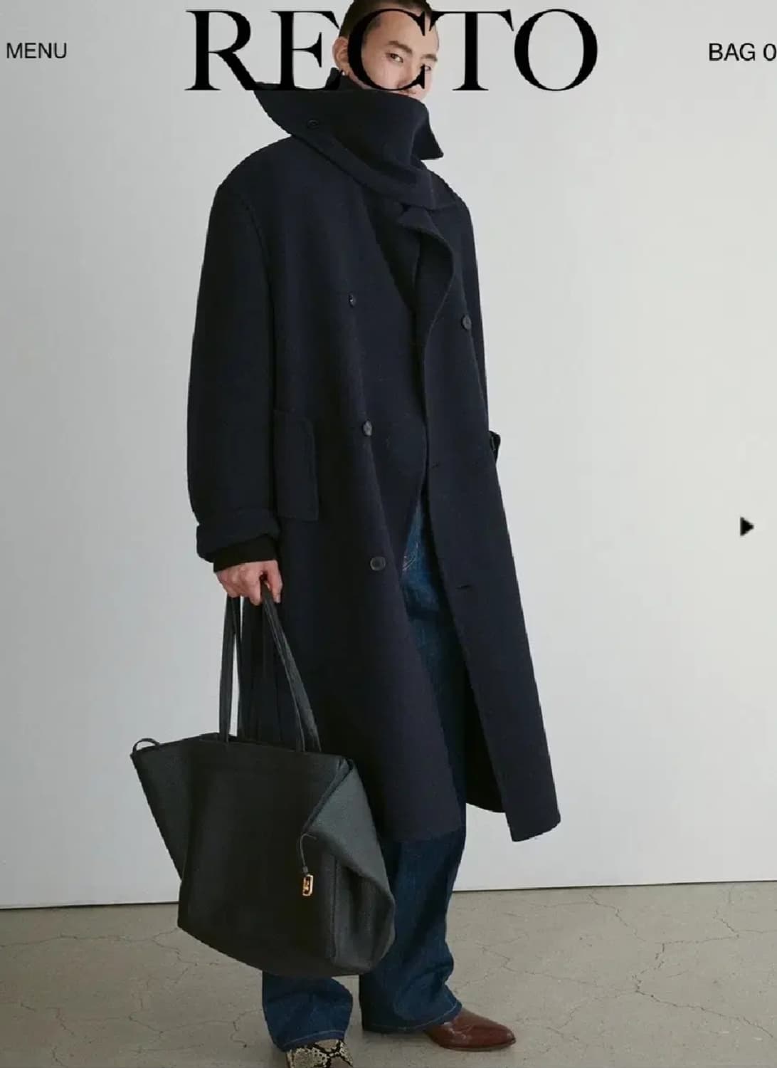 [렉토] 핸드메이드 쿠세 코트 상품이미지1