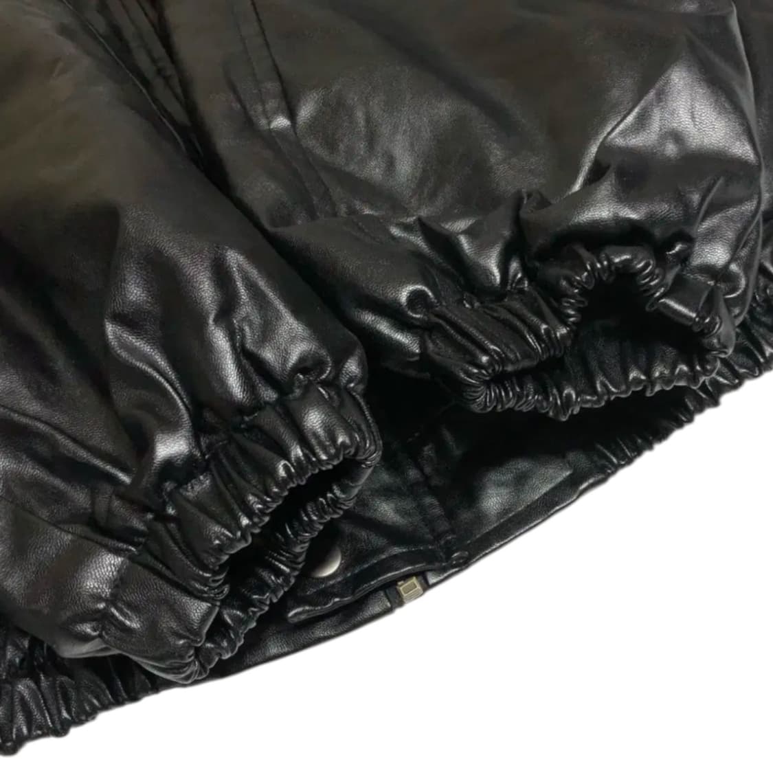 블랙 레더 봄버 자켓 상품이미지4