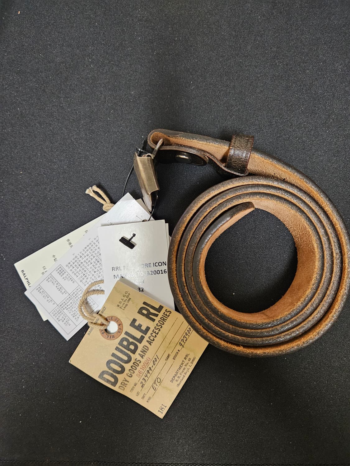 더블알엘 빈센스 벨트 블랙 32  상품이미지1