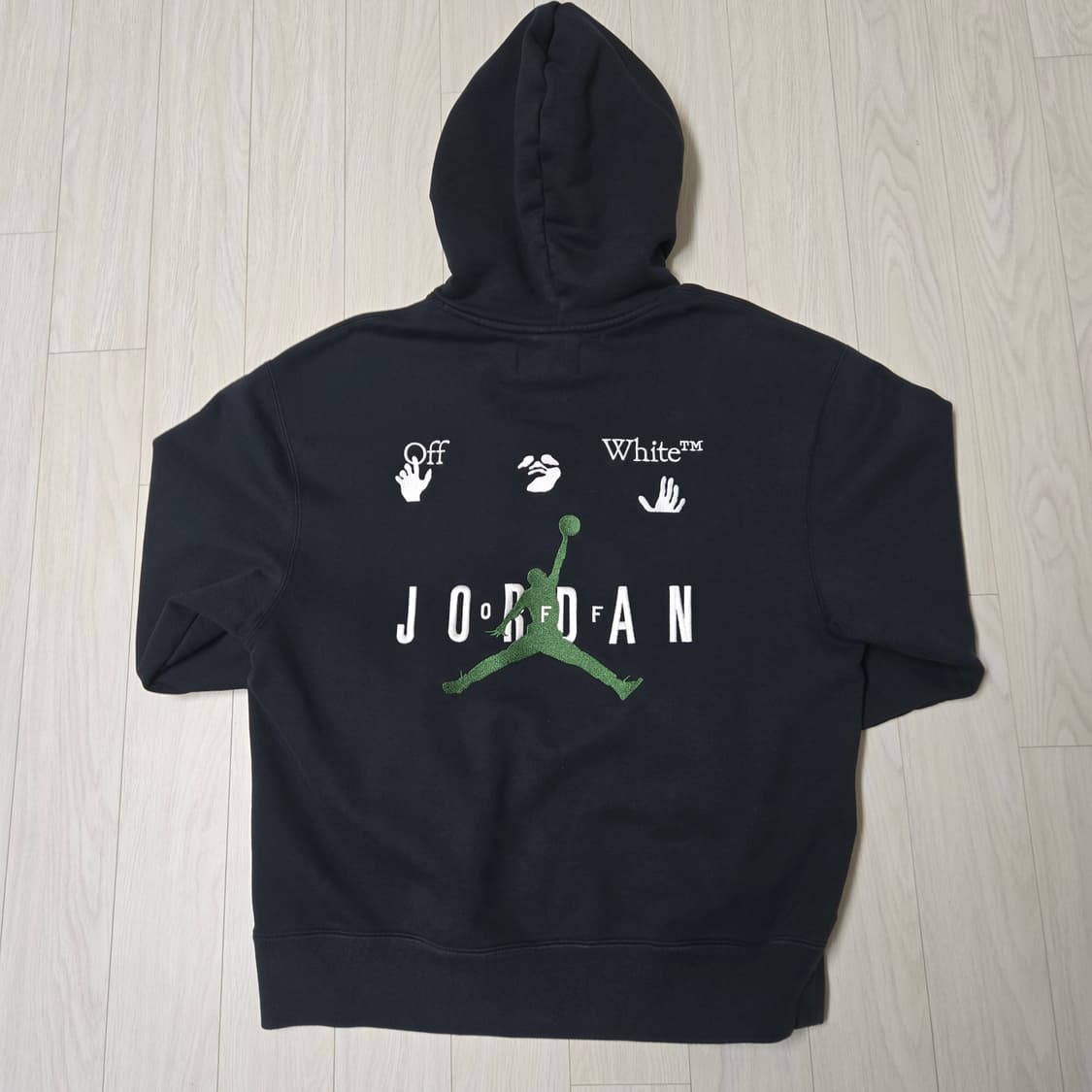 조던 오프화이트 후드티 블랙 상품이미지4