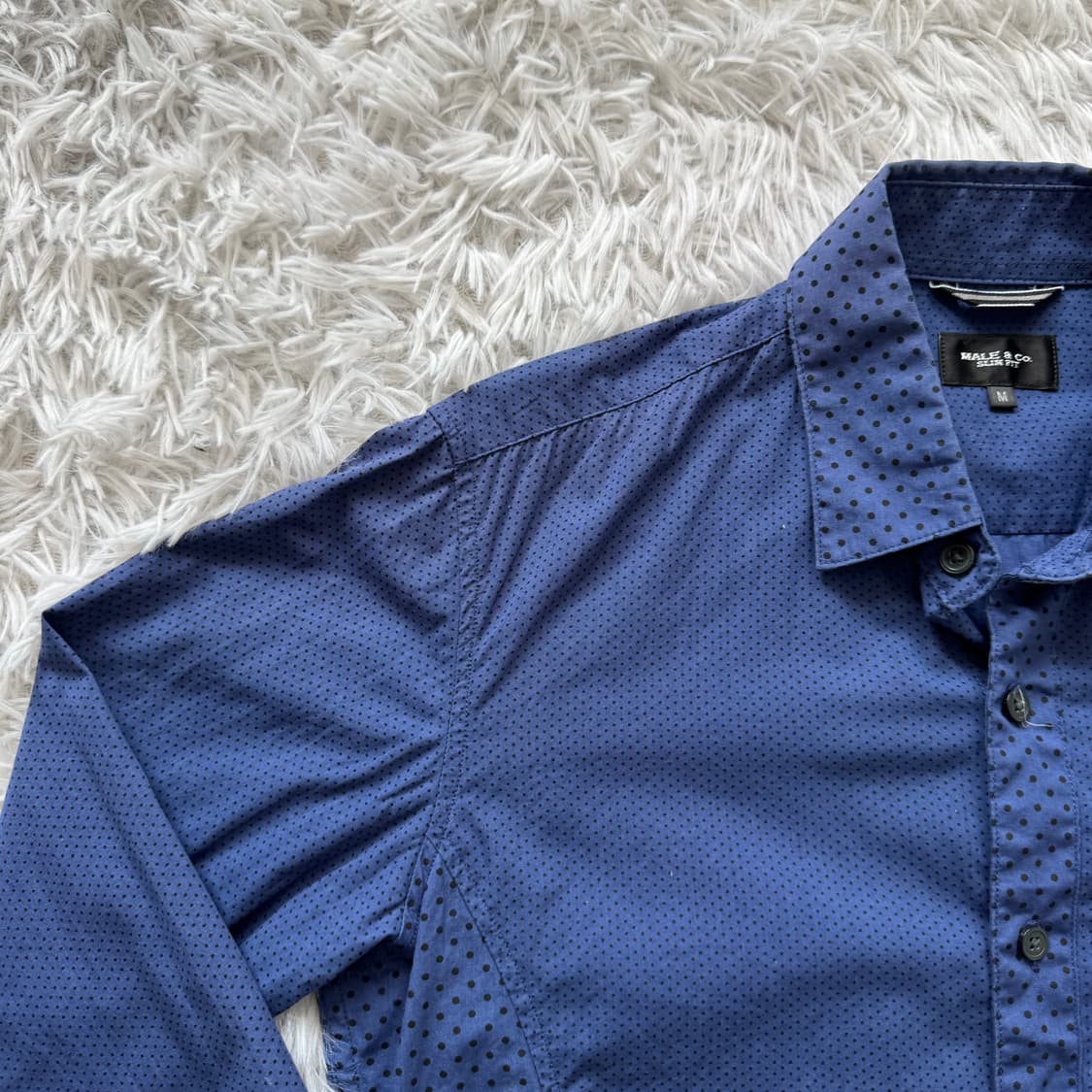 MALE & CO 일본빈티지 땡땡이 셔츠 y2k 빈티지셔츠 M 90 상품이미지1