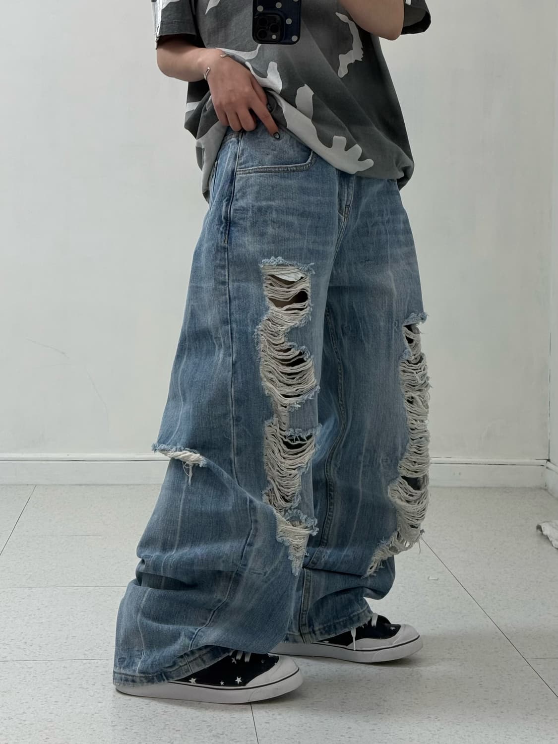 빈티지 그런지 데님팬츠 상품이미지2