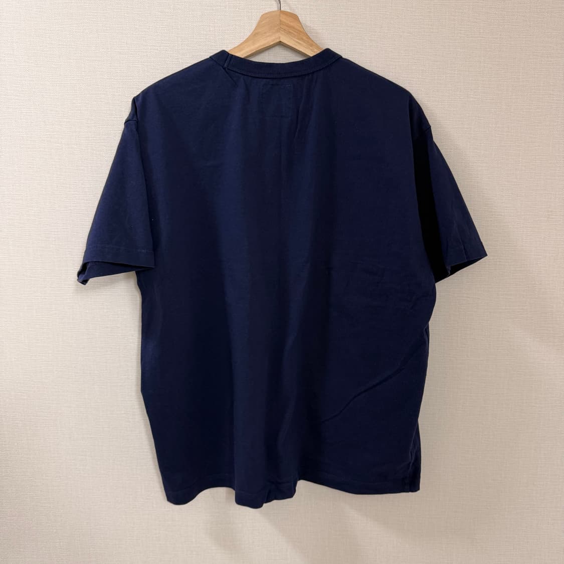 [S] 에이카화이트 빅로고 반팔티셔츠 네이비 상품이미지2