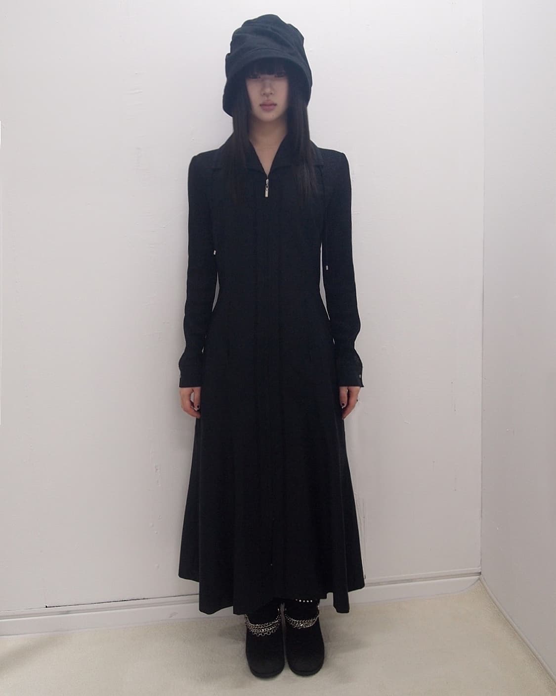 Long drooping line zipper onepiece  상품이미지1