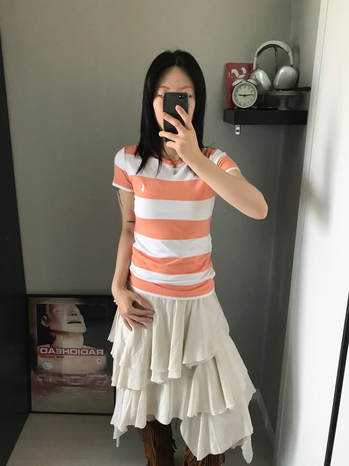 폴로 랄프로렌 스포츠 포니 로고 단가라 반팔티 상품이미지2