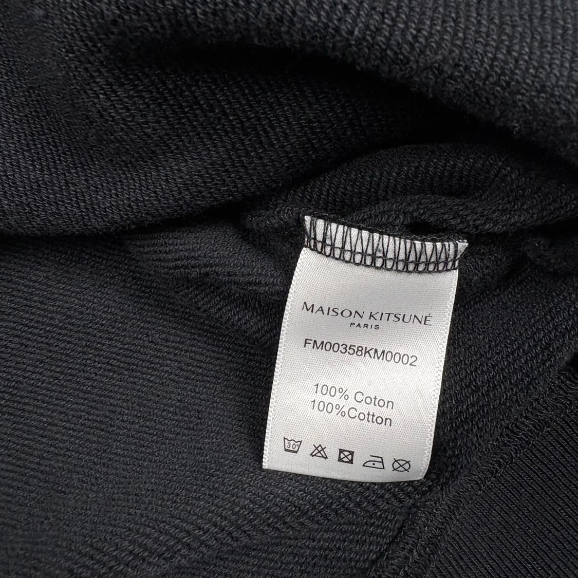메종 키츠네 블랙컬러 더블 폭스 헤드 맨투맨 상품이미지4