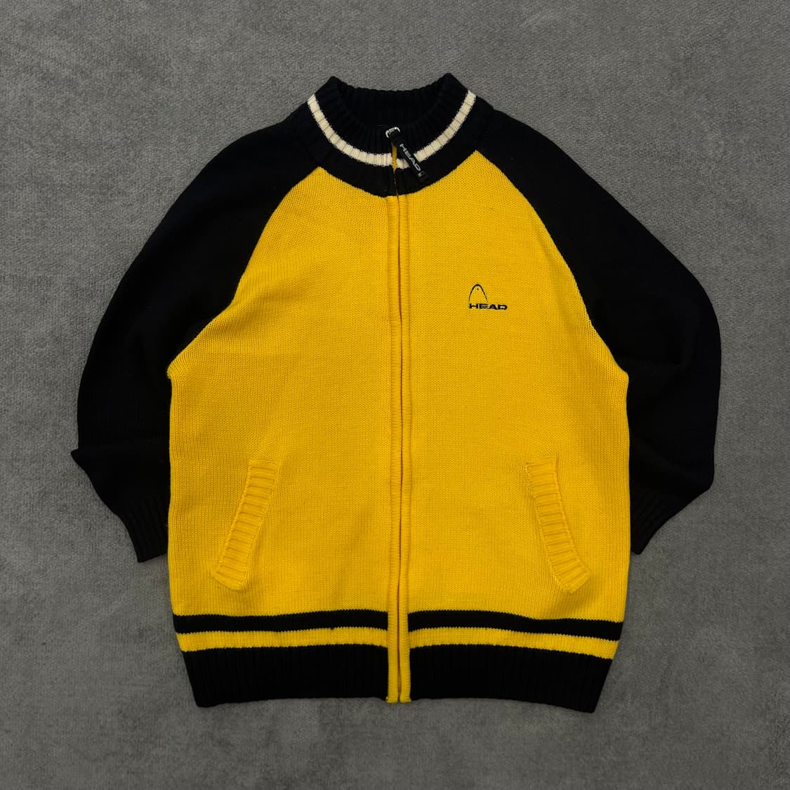 헤드 빈티지 울 니트집업 상품이미지1