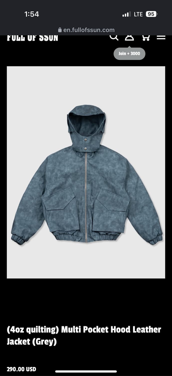 full of sun 레더 패딩 상품이미지2