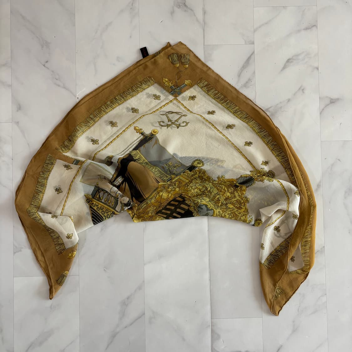 빈티지 에스콰이어 컬렉션 울 100 머플러 / 명화 스카프 상품이미지3