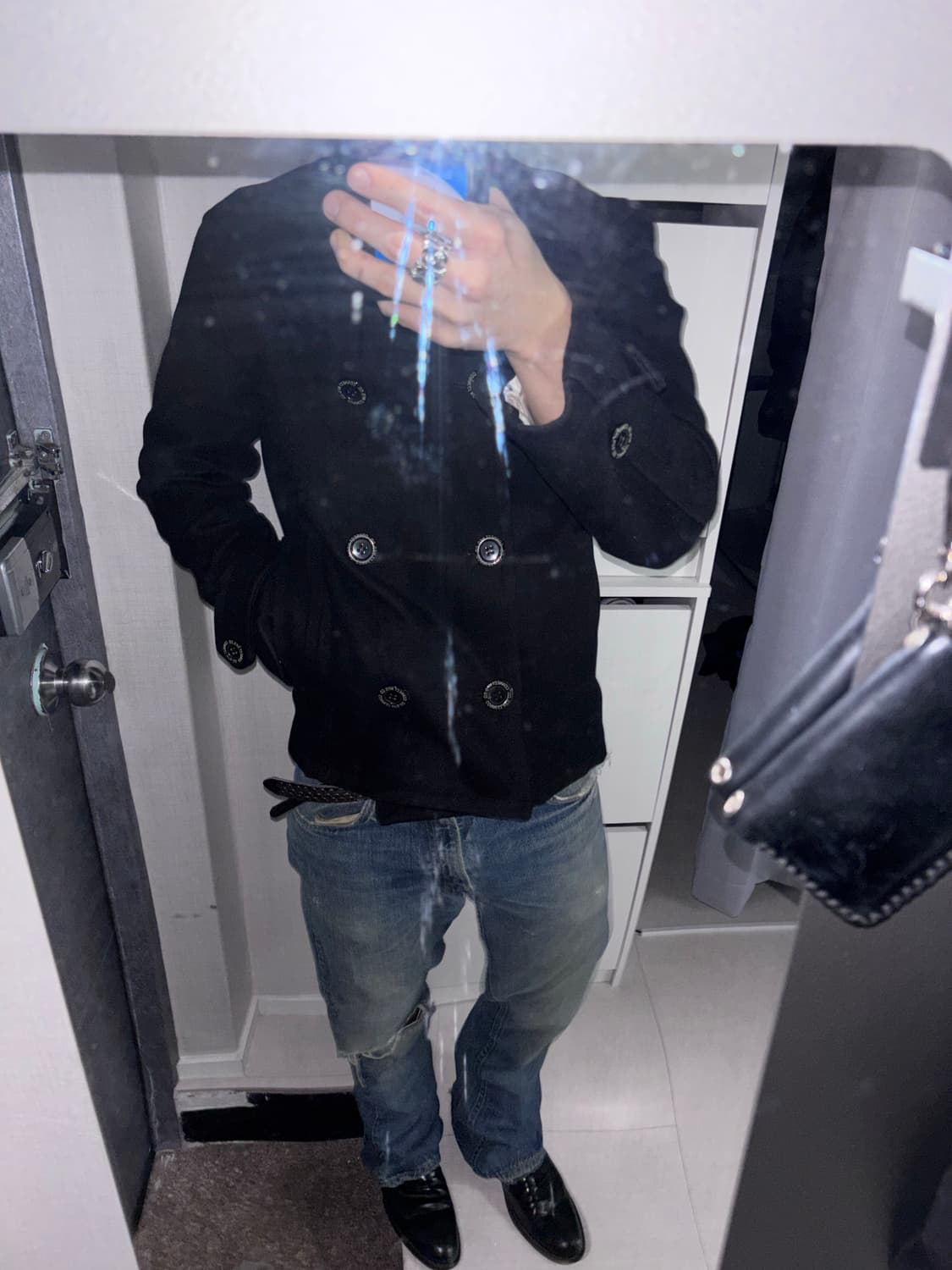 [L]페로우즈 피코트 블랙 상품이미지9