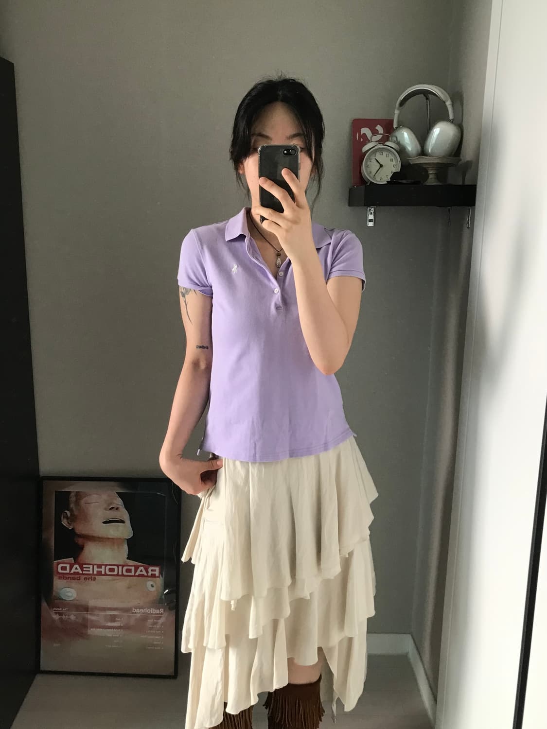 폴로 랄프로렌 포니 로고 퍼플 카라티 상품이미지3