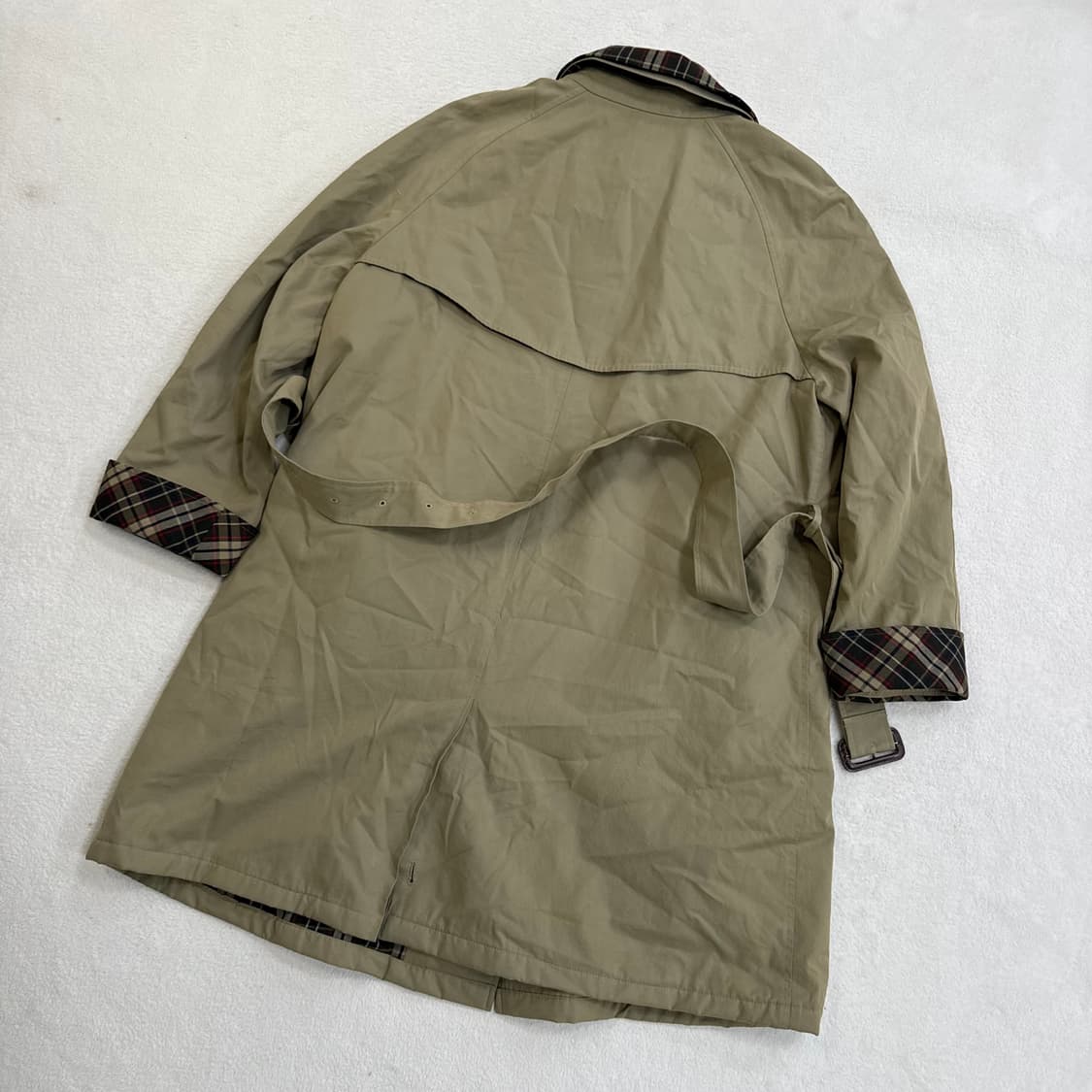 97 닥스 체크 배색 트렌치 코트 0410T 상품이미지2