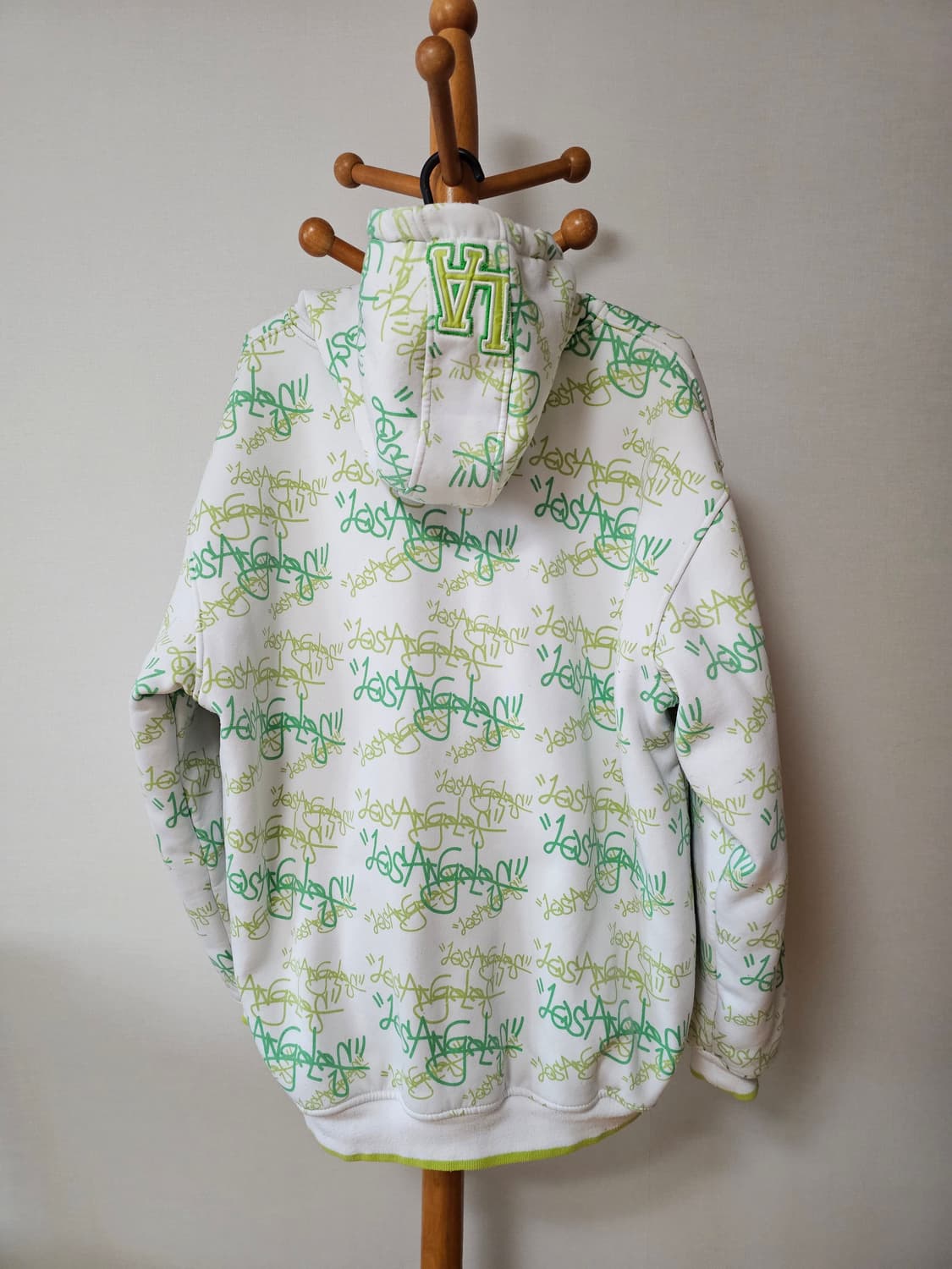 빅사이즈 빈티지  LA 그래피티 누빔 후드집업 XL(110~115 상품이미지2
