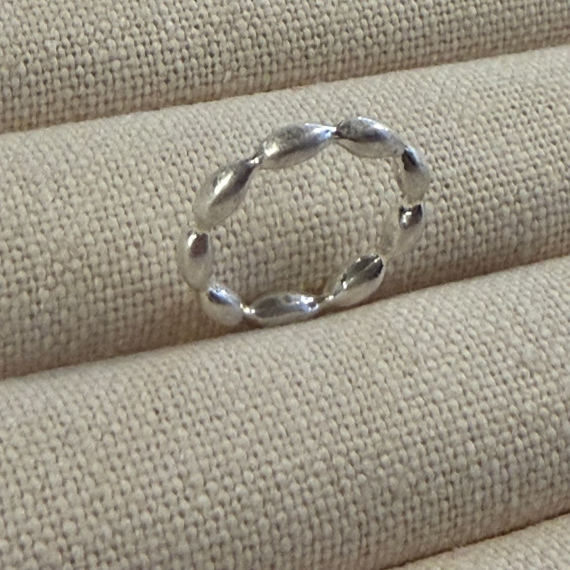 새상품 여성 신주 은도금 쌀알 반지 상품이미지3