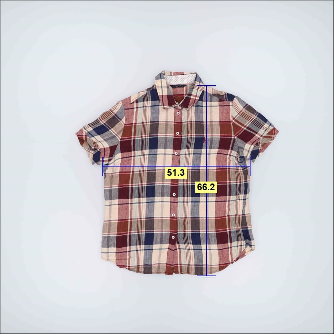 95 헤지스 여성 체크 반팔셔츠 0320H1 상품이미지5