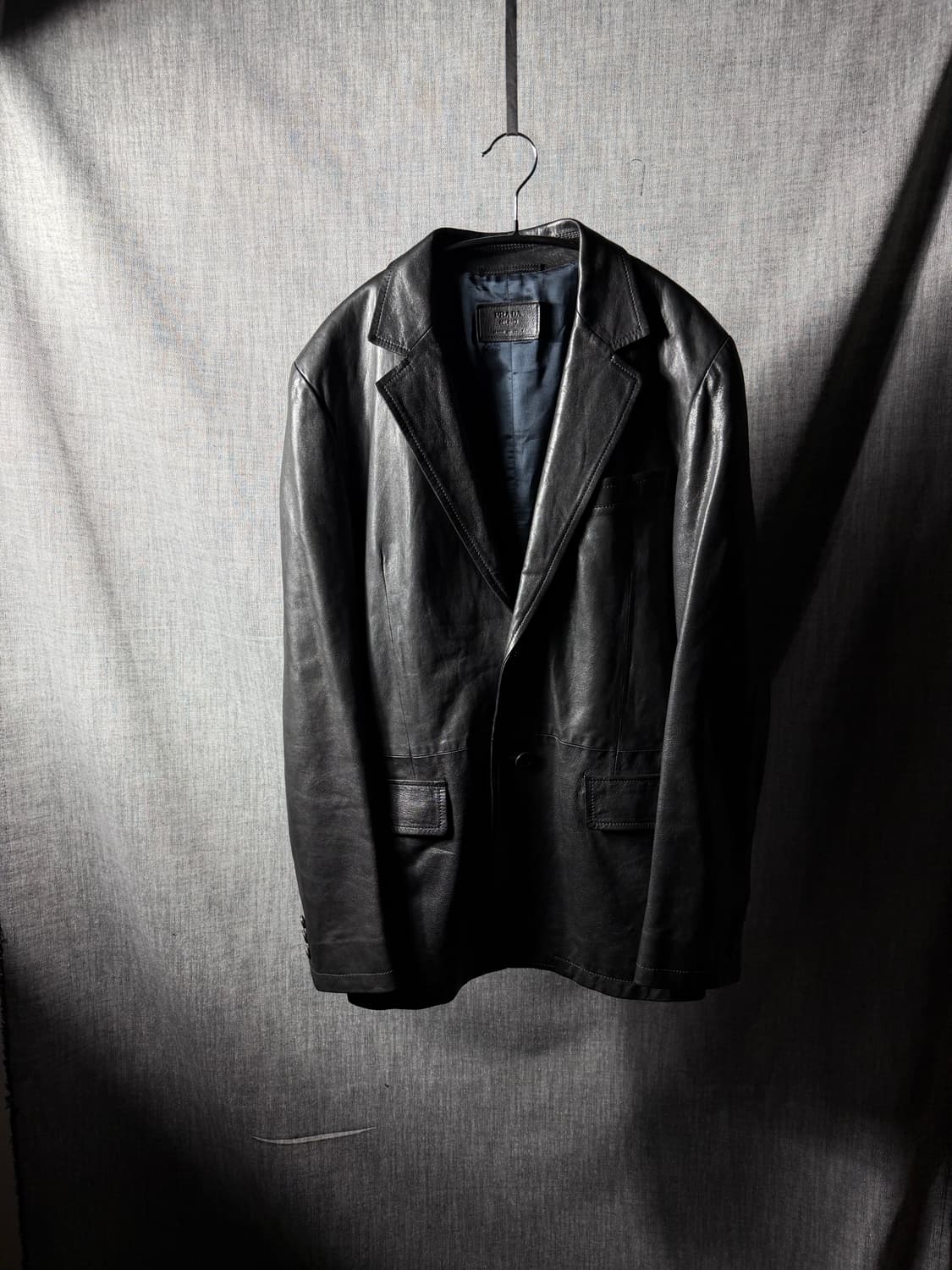 프라다 레더 싱글 블레이저 상품이미지1