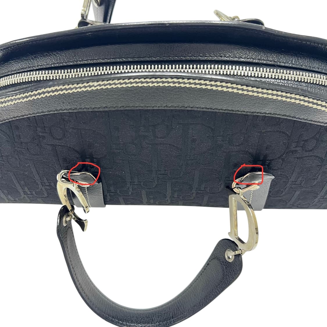 디올 블랙 오블리크 플로럴 자수 닥터백 볼링백 상품이미지7