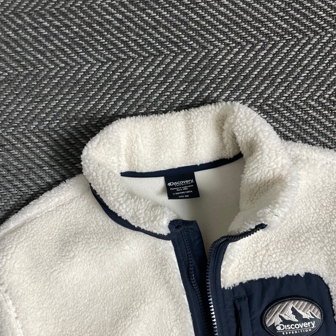 디스커버리 양털 쉐르파 반코트 롱 플리스 자켓 y 4860 상품이미지5