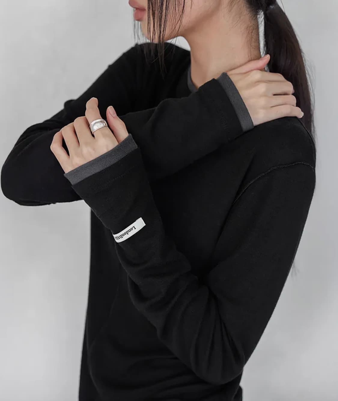 런던다다 롱슬리브 LABEL INCISION LONG SLEEVE T-S 상품이미지2