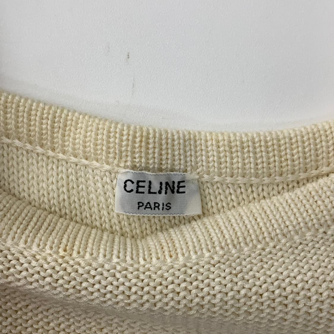 Celine 올드 셀린느 아이보리 니트 탑 상품이미지4