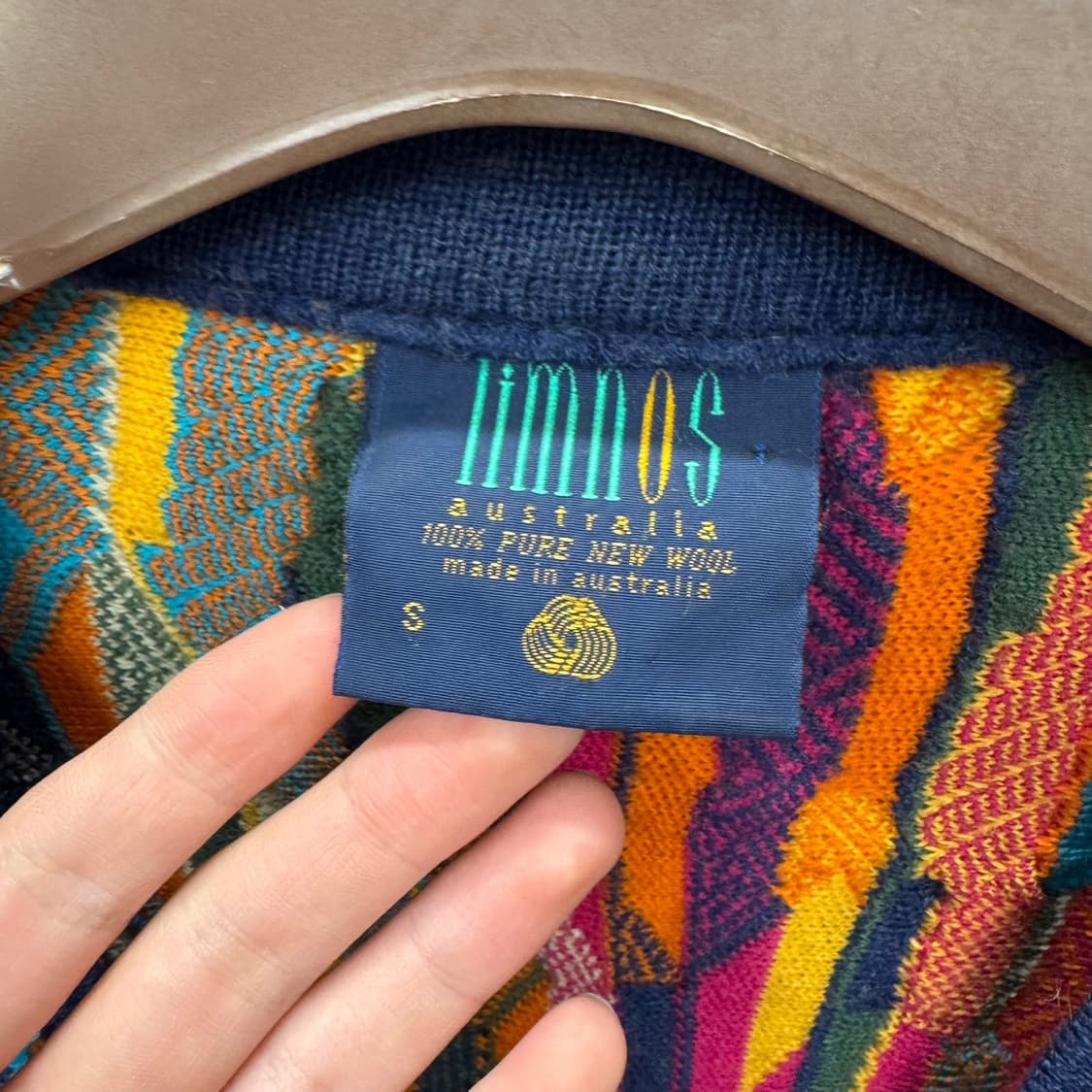 림노스 케이블 니트 하이톤 멀티컬러 포인트 울 가디건 상품이미지5