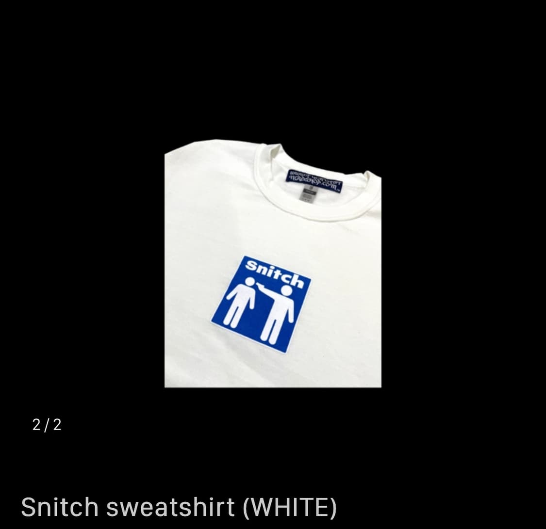 Fuckthatnerdshop Snitch sweatshirt 상품이미지2