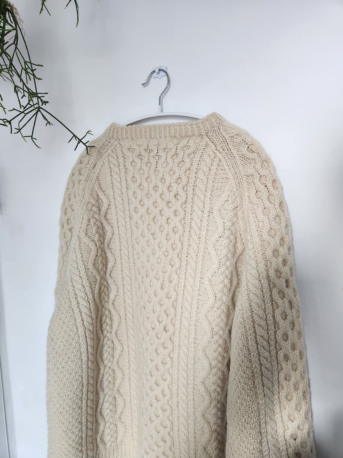 아일랜드 핸드니팅 퓨어 울 아란 스웨터 상품이미지6