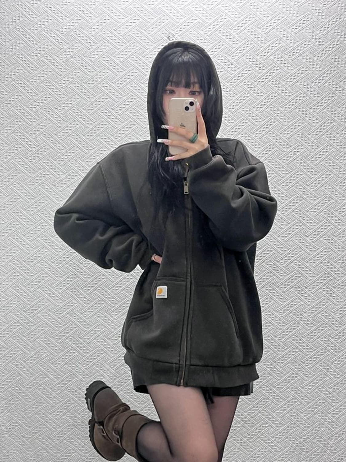 칼하트 빈티지 캐주얼 오버핏 레인디펜더 써멀 후드집업 L C11460 상품이미지1
