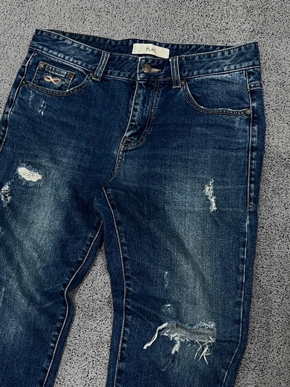 (32) 플렉 베를린 슬림 스트레이트 핏 데님 팬츠 상품이미지2