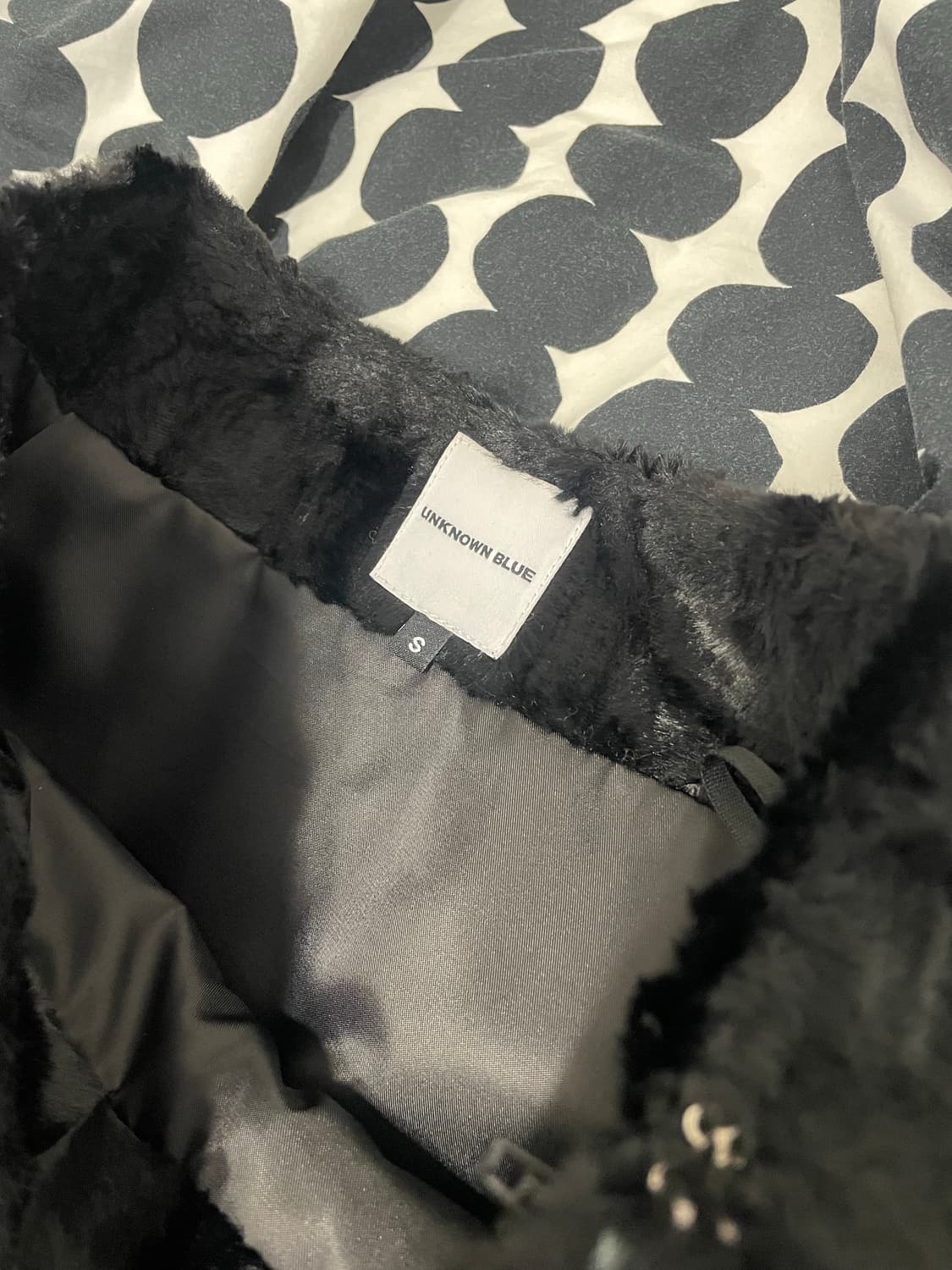 언노운블루 언발란스 퍼 미디스커트 상품이미지5