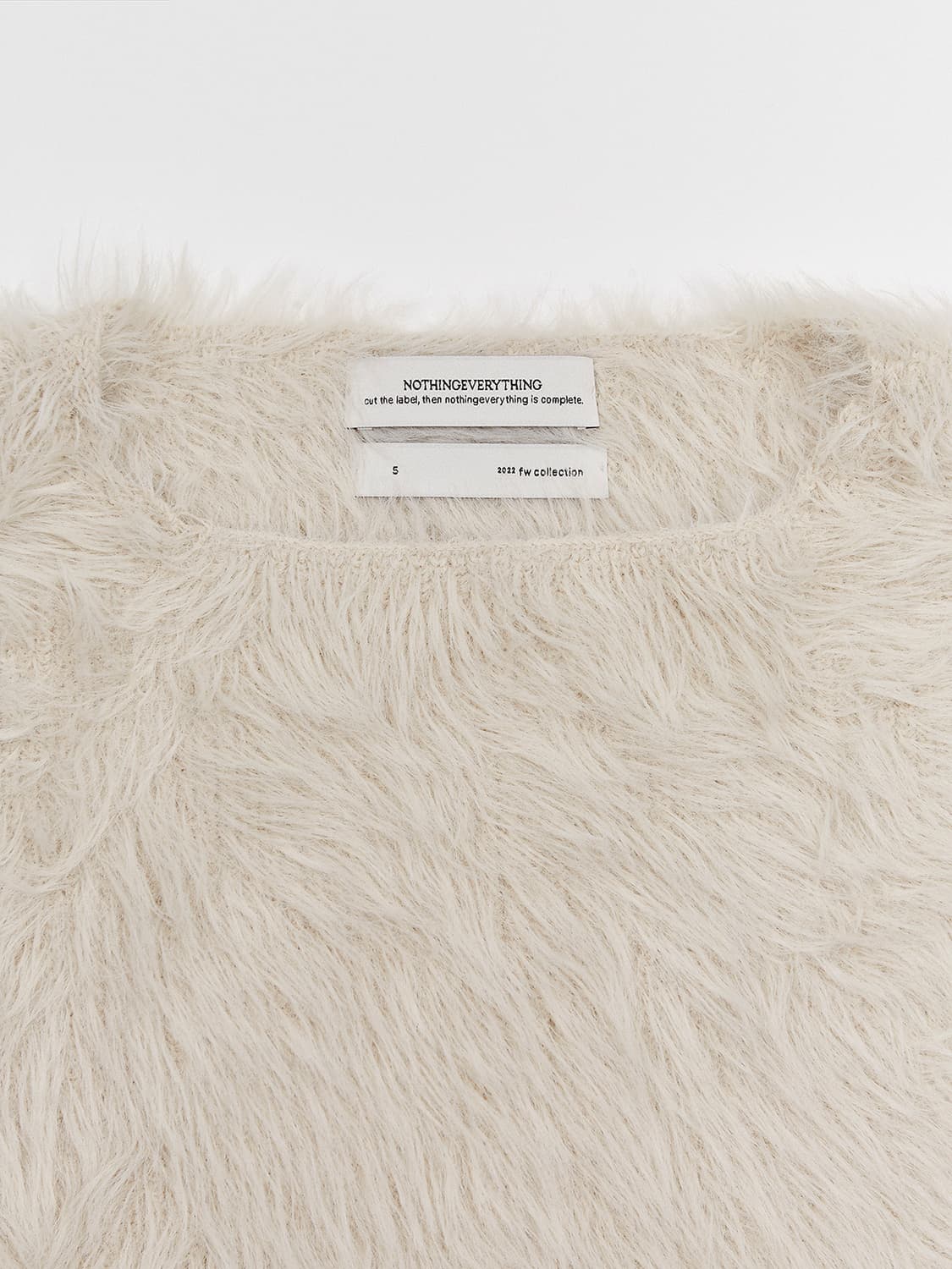 낫띵에브리띵 OPEN SIDE VEGAN FUR VEST IN IVOR 상품이미지2