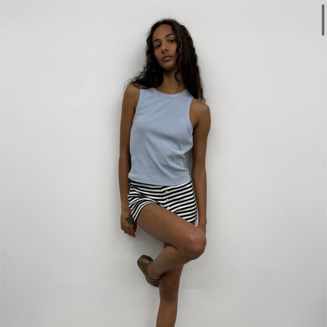 파르티멘토 우먼 pwc 언발란스 더블 레이어드 탑 브라운 상품이미지3