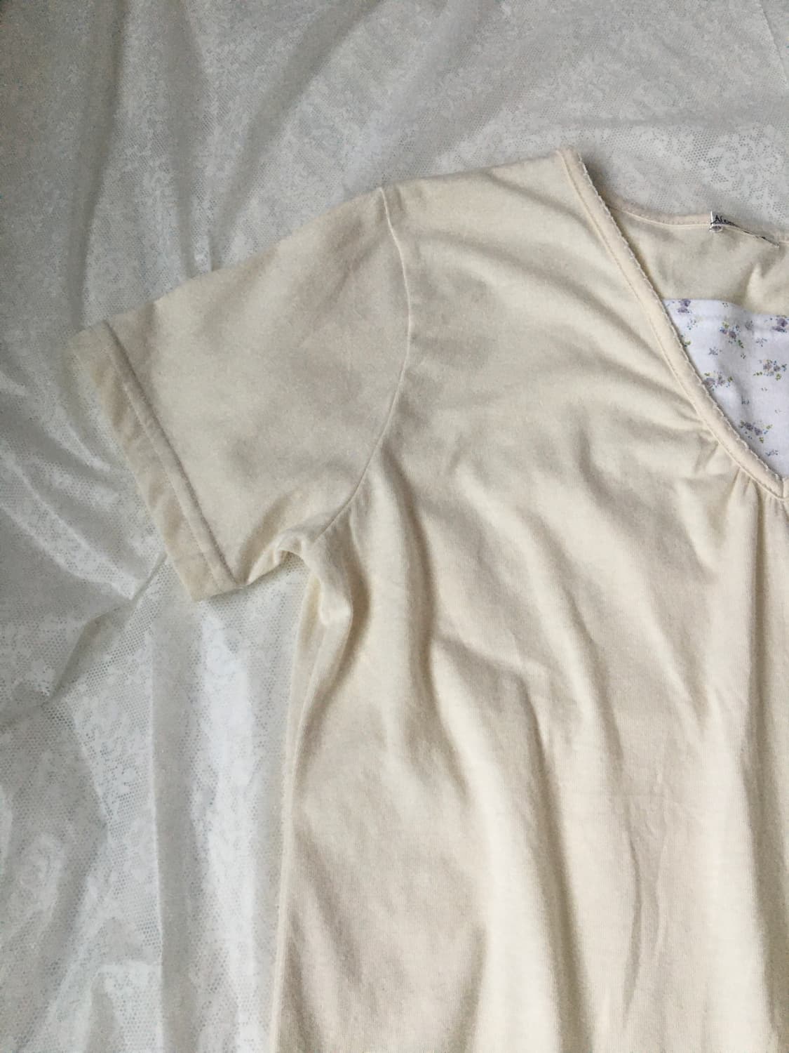 빈티지 모리걸 잔꽃 레이어드 반팔 갸루 너드 니혼진 상품이미지3