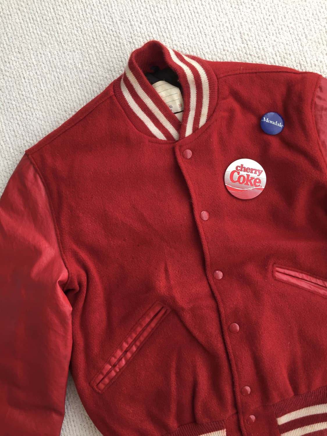 80‘s 레더 울 바시티 자켓 상품이미지3