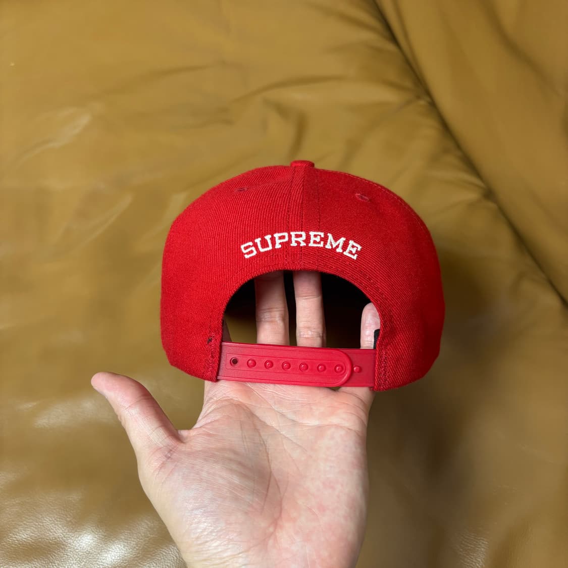 Supreme 슈프림 아마겟돈 플레임 로고 레드 6패널 볼캡 모자 Red 상품이미지7
