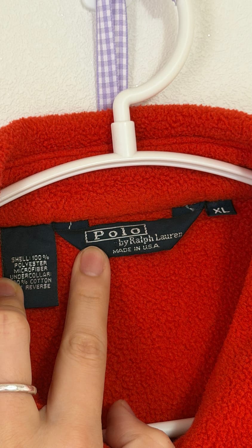90s 폴로 플리스 스윙탑 자켓 오렌지(XL / 105) 상품이미지2