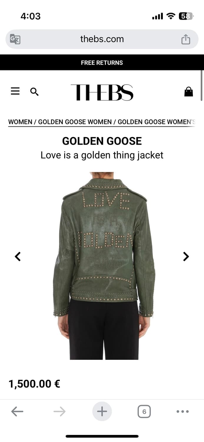 골든구스 love is a golden thing jacket 40 상품이미지5