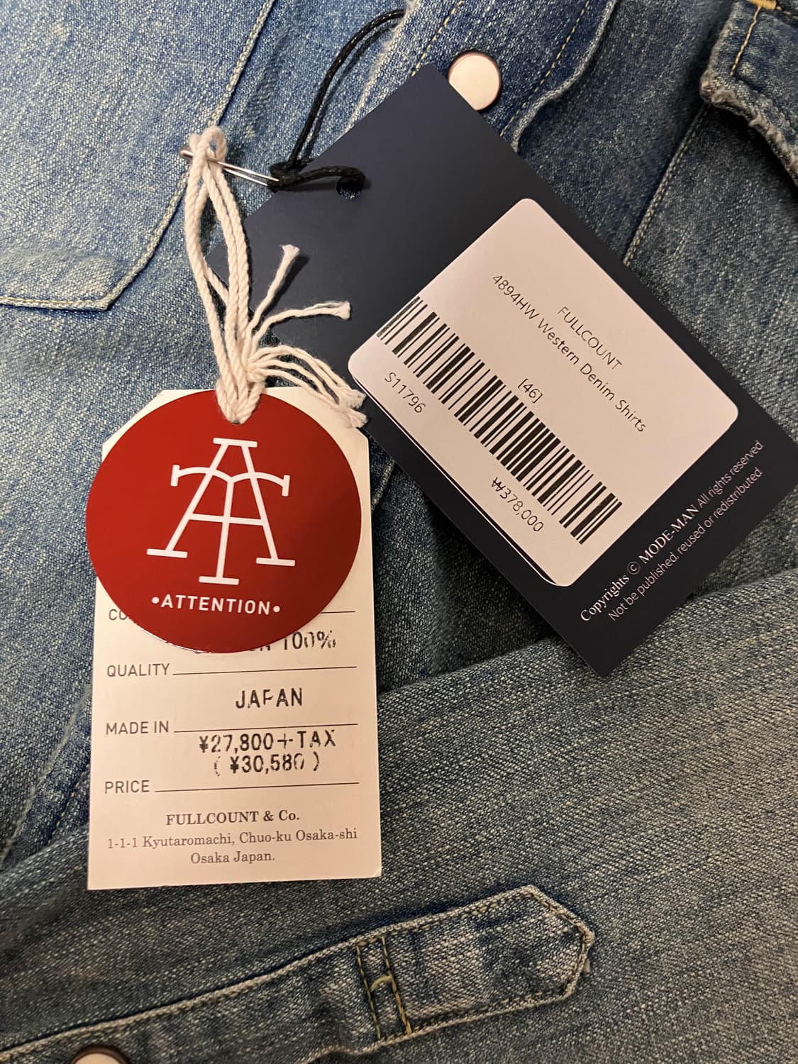 풀카운트 웨스턴셔츠 46사이즈 상품이미지4