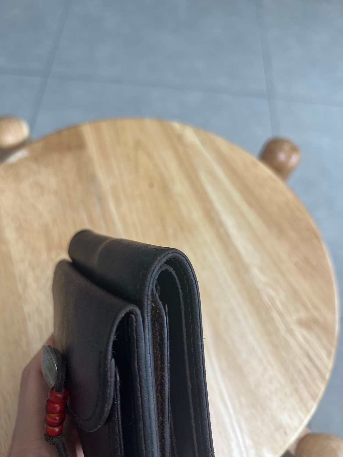 고로스 새들레더 반지갑 다크브라운 상품이미지9