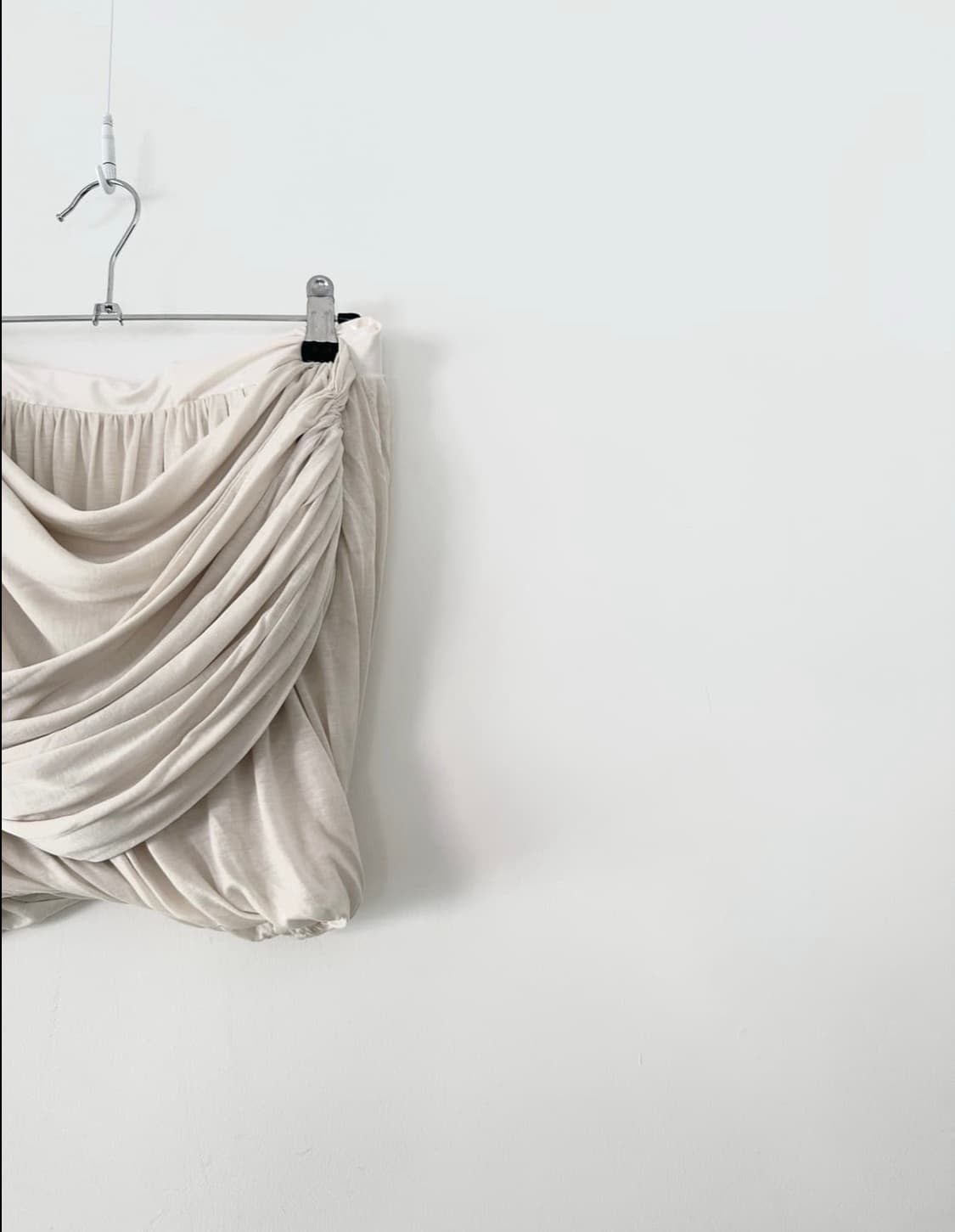 Whirl drape mini skirt / ivory 상품이미지2